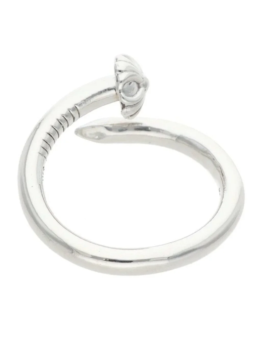 Chrome Hearts Nail Crsball Cross Ball Silver Ring